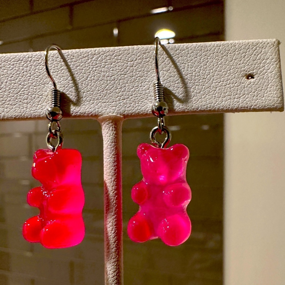 Pink Gummy Bear Earrings
